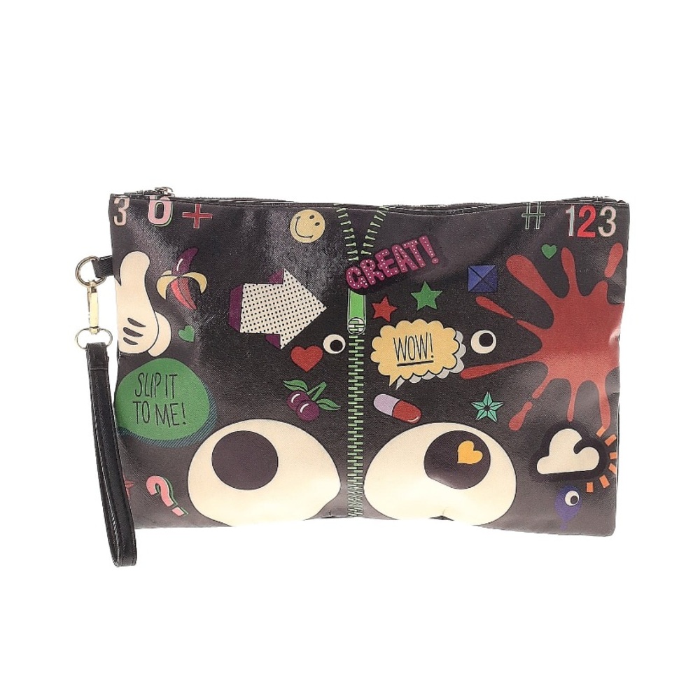Colorful Graphic Clutch Wristlet